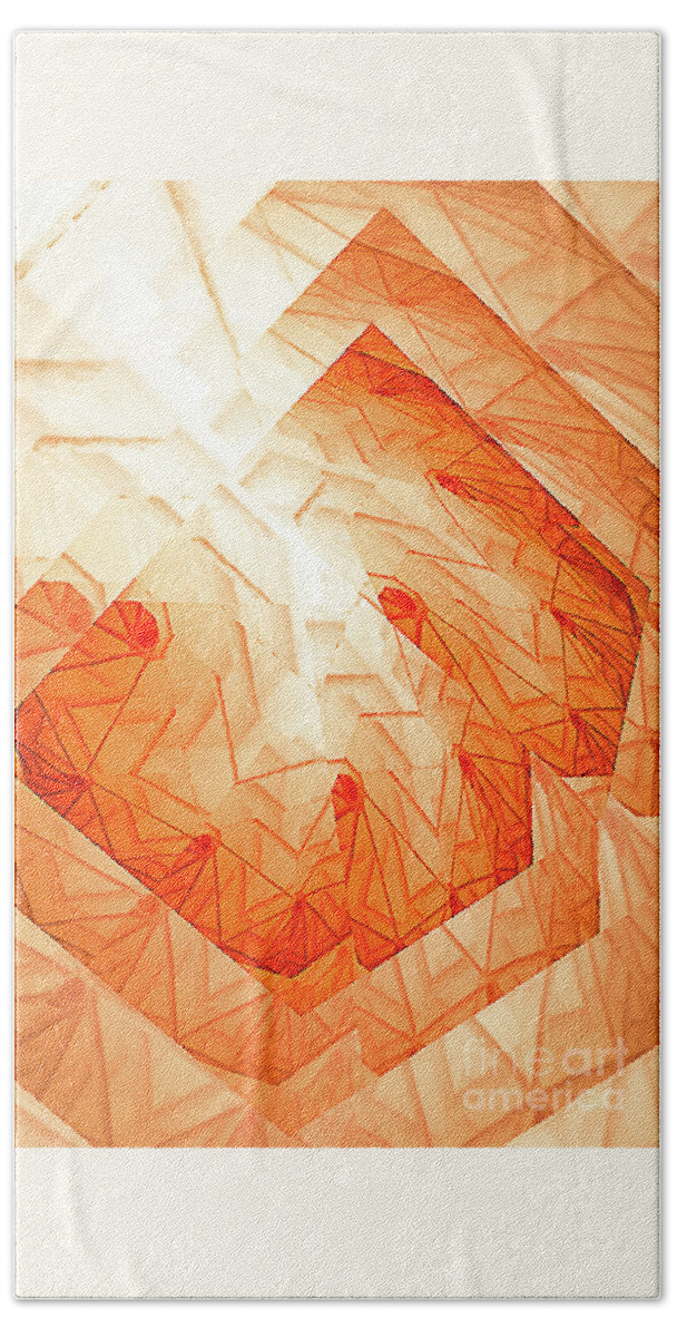 Orange Hand Towel featuring the digital art Orange Slice by Toni Somes