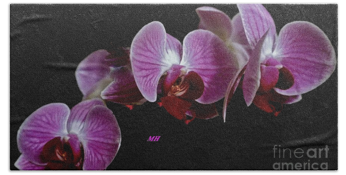 Photo Bath Towel featuring the photograph Orchids Three by Marsha Heiken