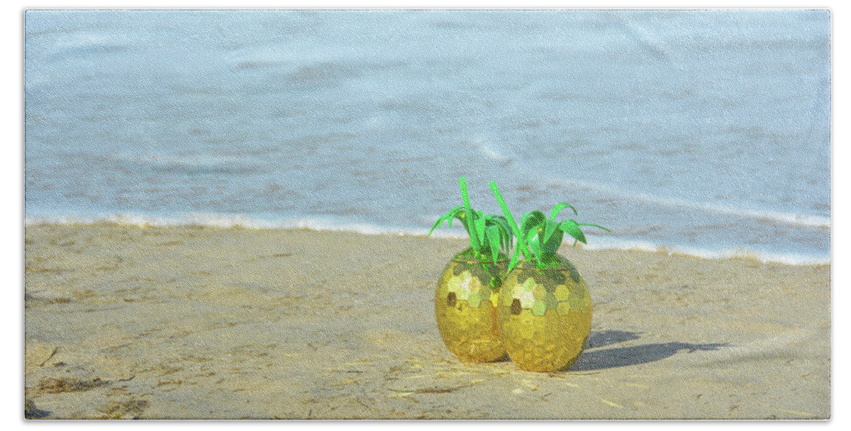 Banks Bath Sheet featuring the photograph Pair Of Pineapples by Jamart Photography