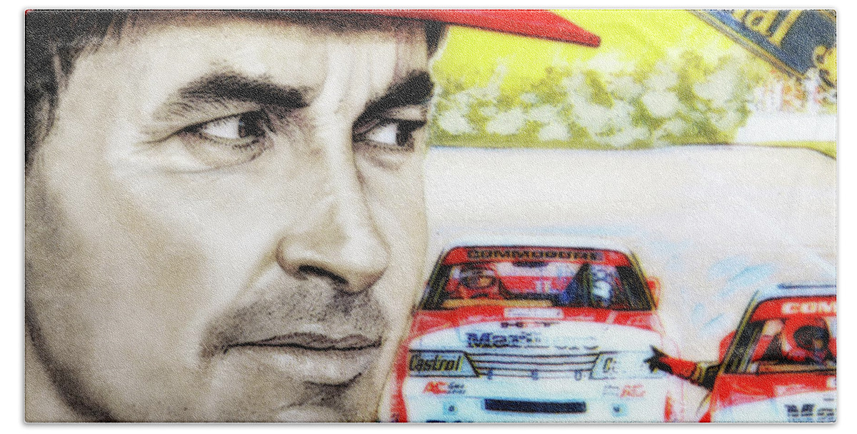 Peter Brock Bath Towel featuring the digital art Peter Brock 051 by Kevin Chippindall