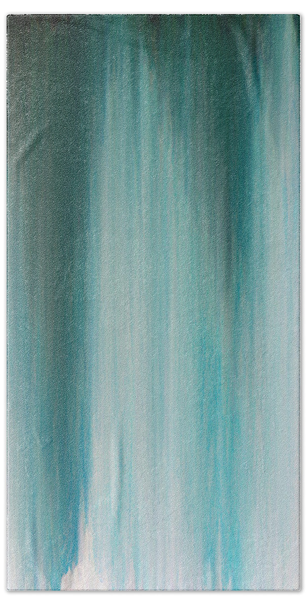 Abstract Bath Towel featuring the painting Pixel Sorting 56 by Chris Butler