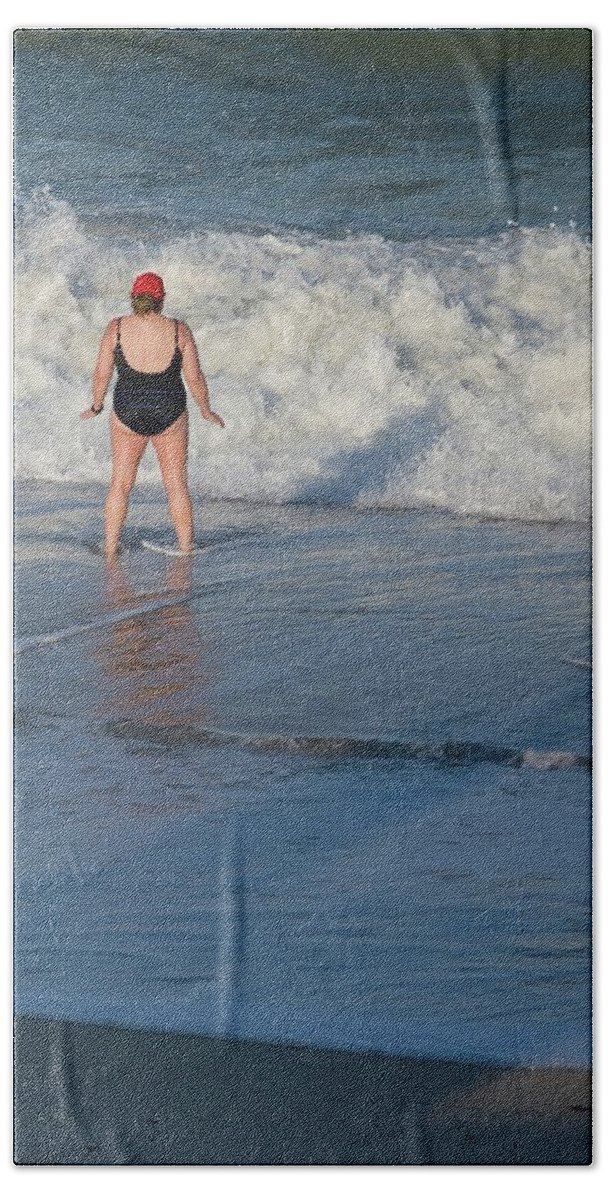 Florida Bath Towel featuring the photograph Playing in the Florida Surf by T Lynn Dodsworth