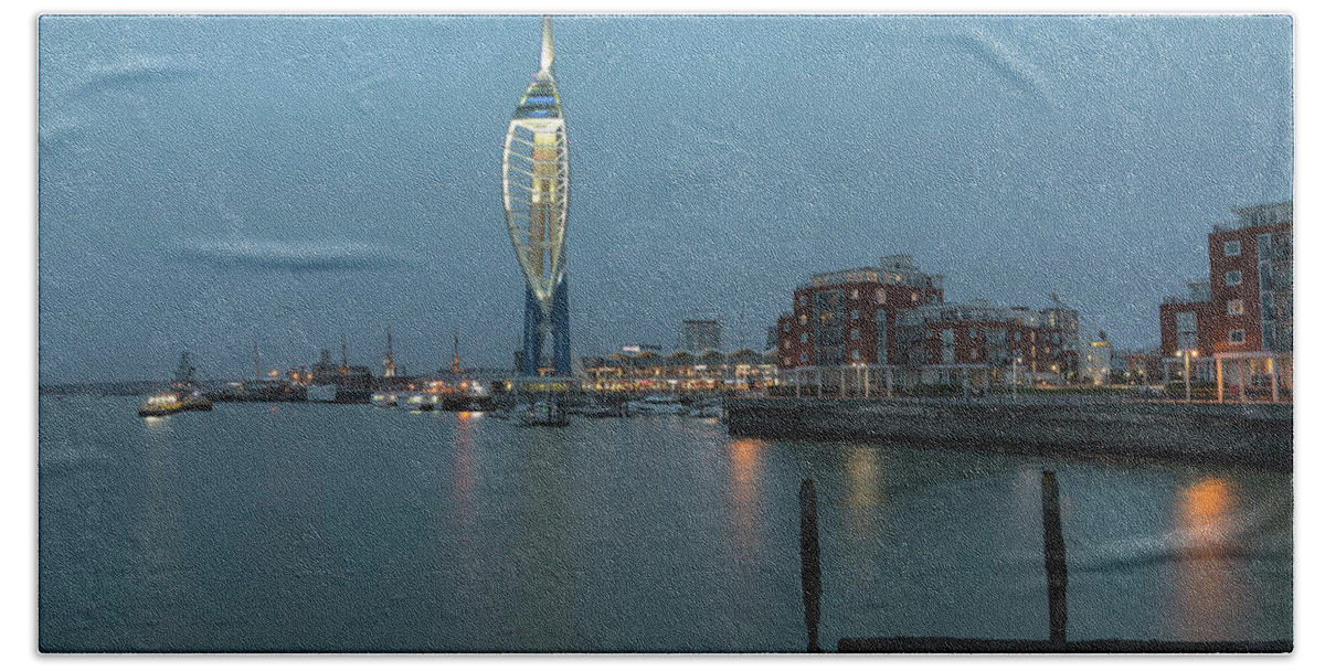 Spinnaker Tower Bath Towel featuring the photograph Portsmouth - England by Joana Kruse