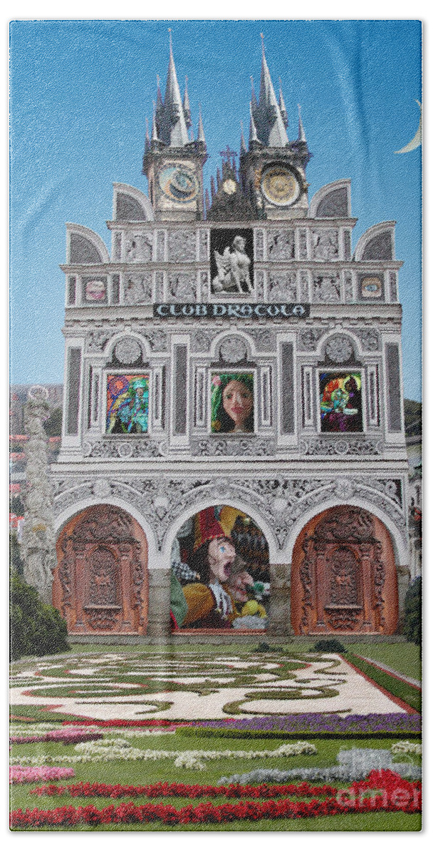 Prague Hand Towel featuring the digital art Prague Fantasy by Lucy Arnold