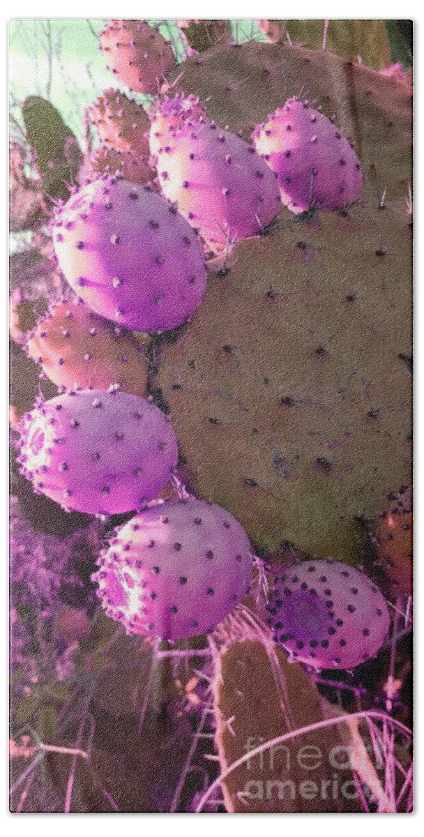 Prickly Pear Cactus Bath Towel featuring the photograph Prickly pear cactus by Paola Baroni