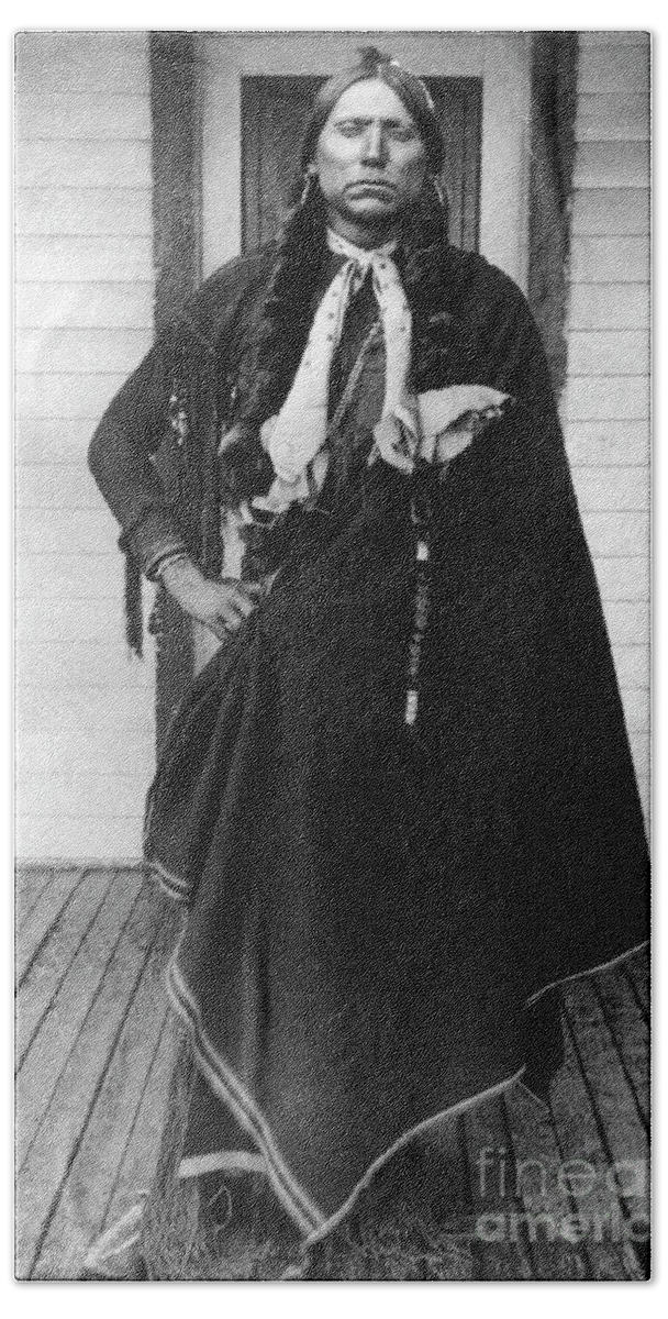 1895 Hand Towel featuring the photograph Quanah Parker by Granger