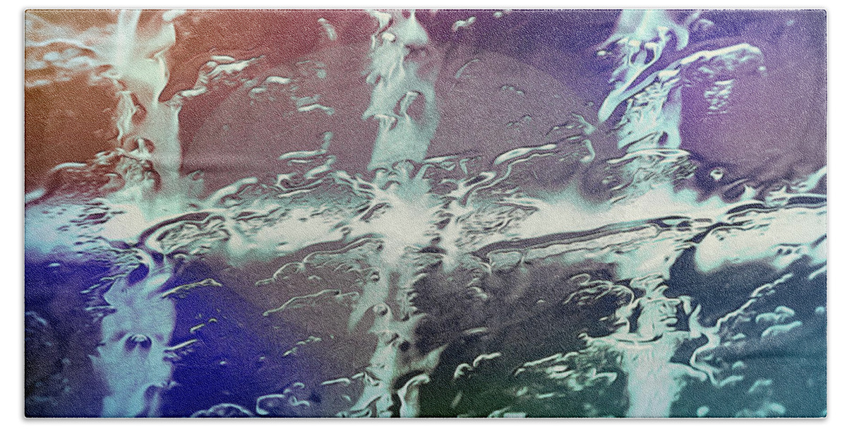Windows Bath Towel featuring the photograph Rainy Window Abstract by Cathy Kovarik