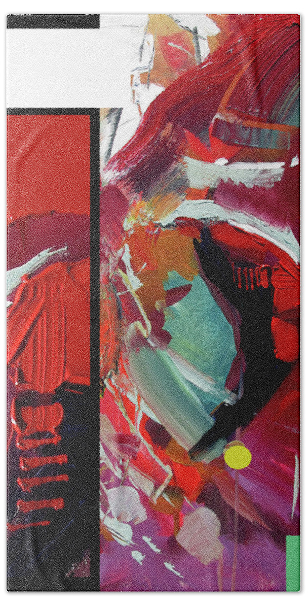  Bath Towel featuring the painting Red Drink by John Gholson