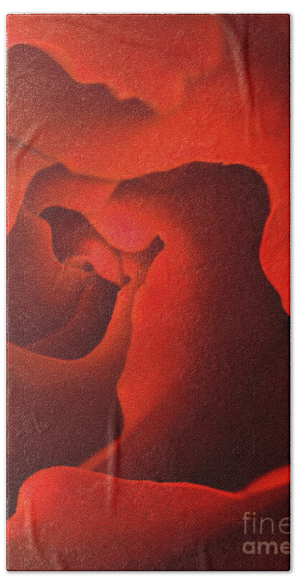 Red Bath Towel featuring the photograph Red Passion #1 by Tracey Lee Cassin