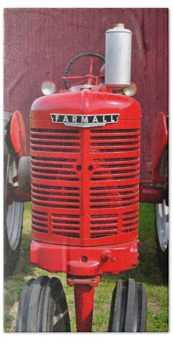 Tractor Bath Towel featuring the photograph Red Power by Luke Moore