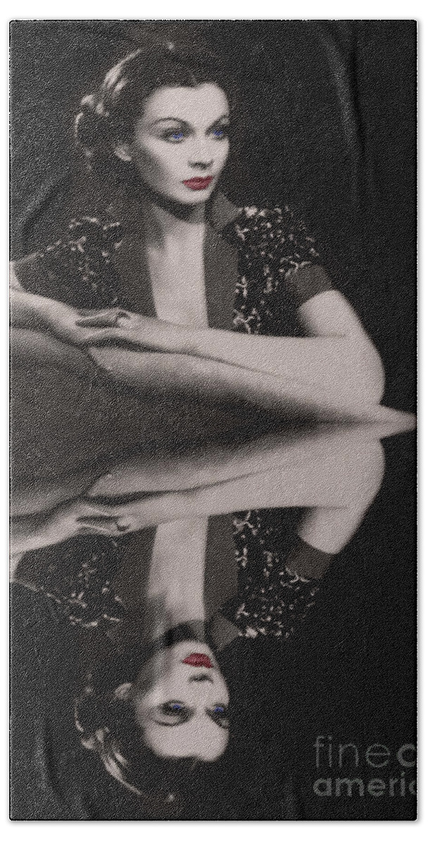 Vivien Leigh Bath Towel featuring the photograph Reflections Of Vivien by Al Bourassa