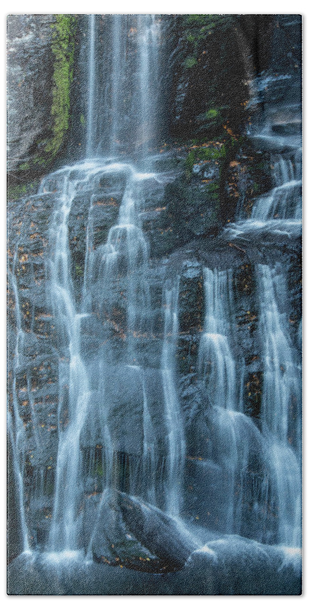 Bushkill Falls Bath Sheet featuring the photograph Ribbons of Water at Bushkill Falls by Kristia Adams