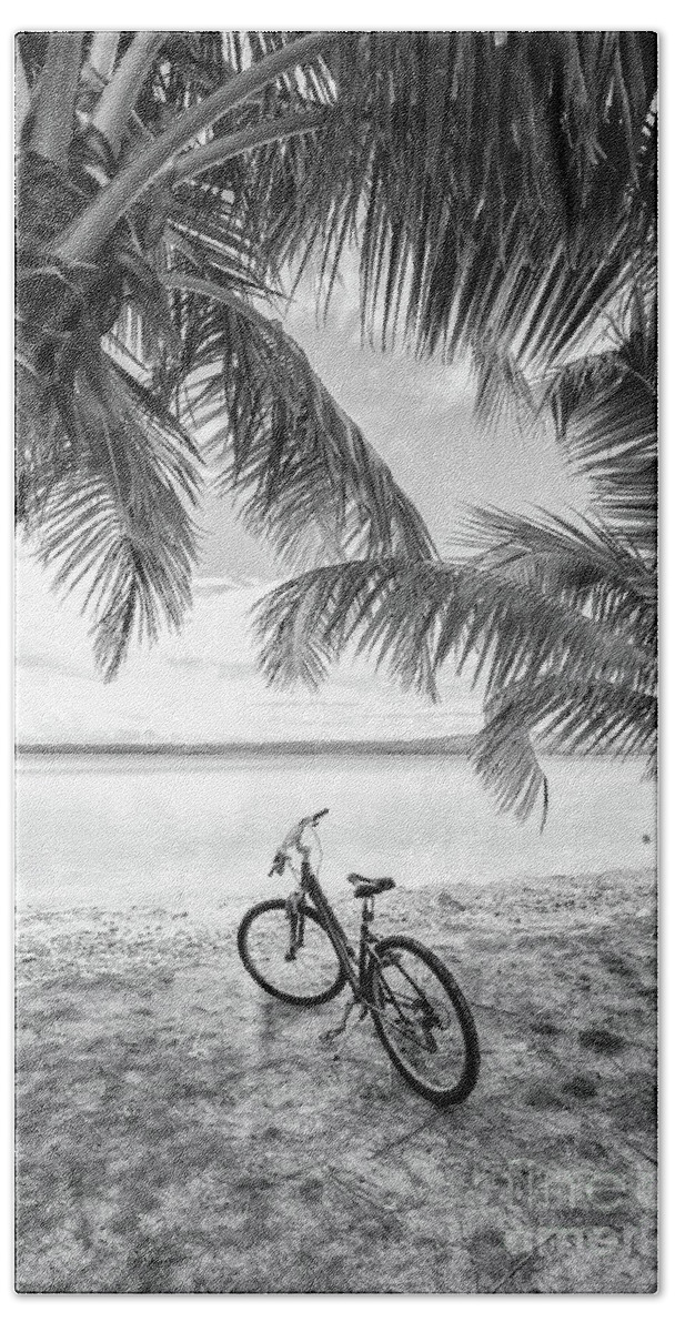 Bike Bath Towel featuring the photograph Ride to the Lagoon by Becqi Sherman