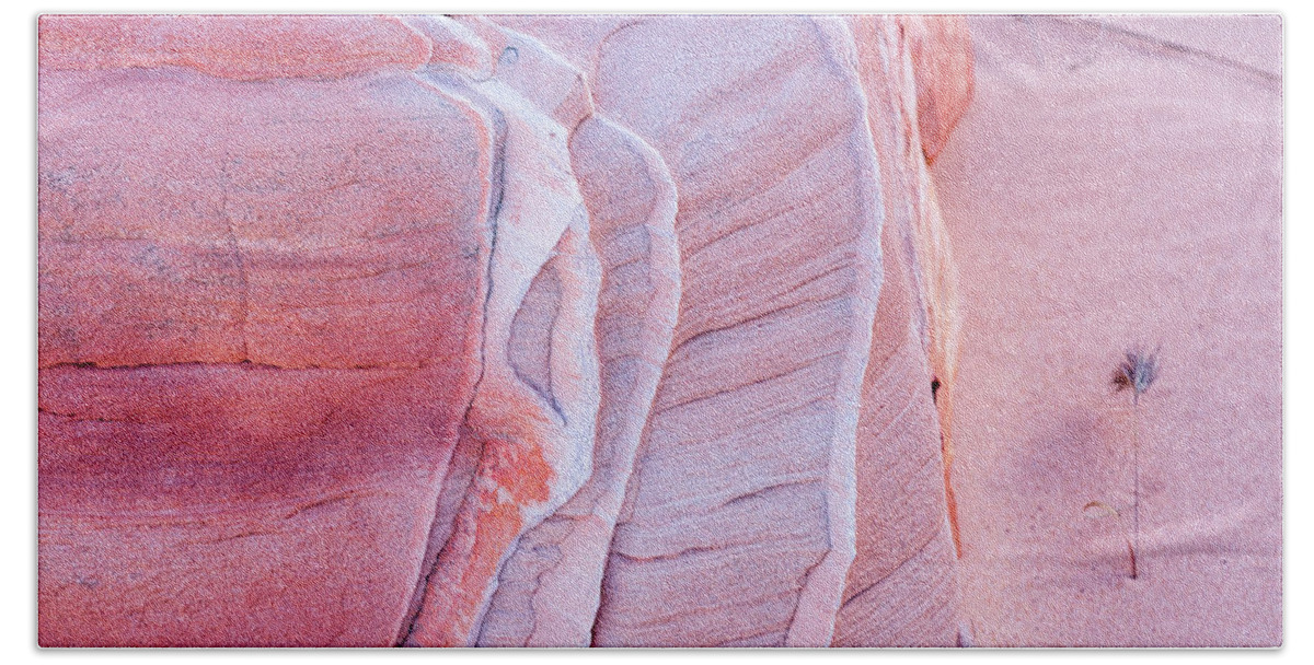 Rock Hand Towel featuring the photograph Rock Art Valley Of Fire State Park #1 by Joseph S Giacalone