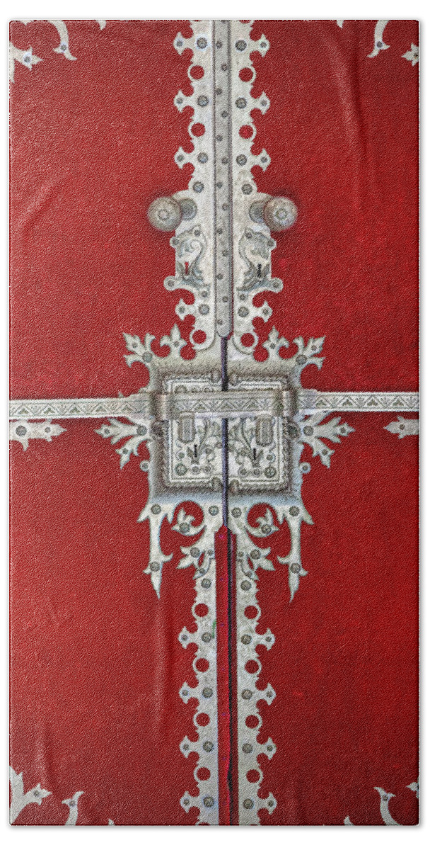 Door Hand Towel featuring the photograph Royal Door of Sintra by David Letts