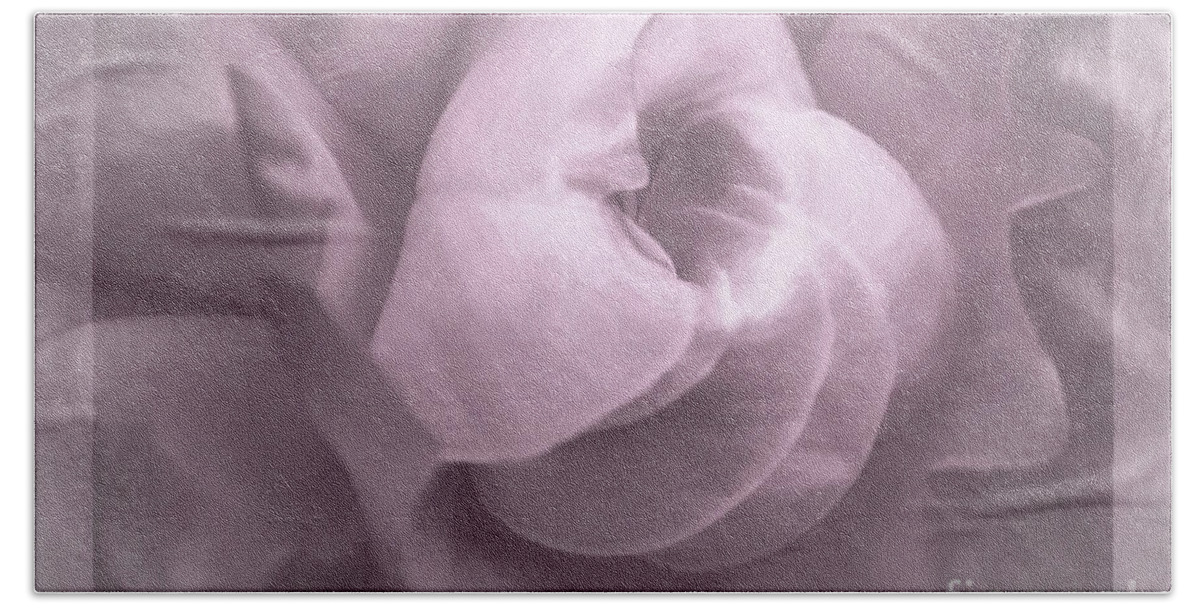 Flower Bath Towel featuring the digital art Sacred Rose by Jean OKeeffe Macro Abundance Art