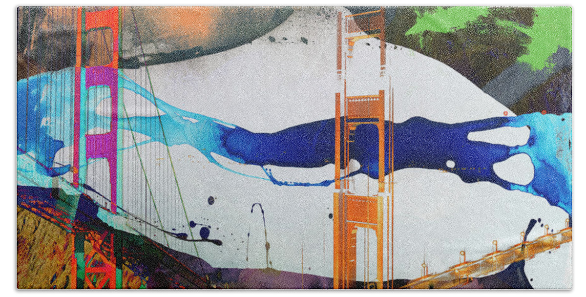 Photography Hand Towel featuring the photograph San Francisco Bridge Abstract I by Sisa Jasper