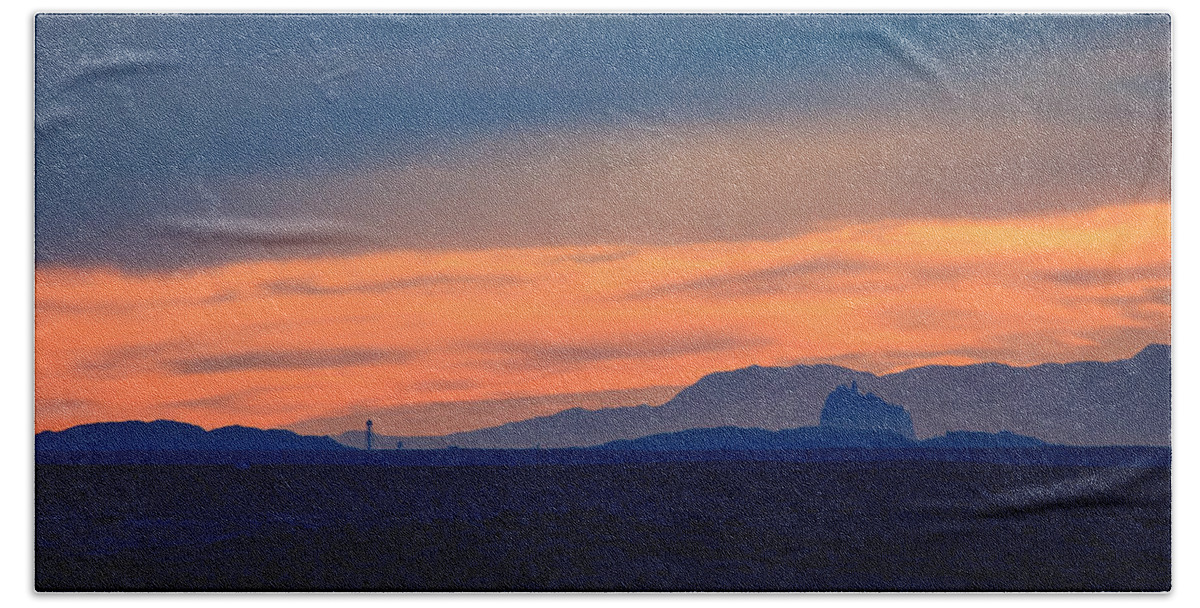 Sunset Hand Towel featuring the photograph San Juan Basin Skyline by Jonathan Thompson
