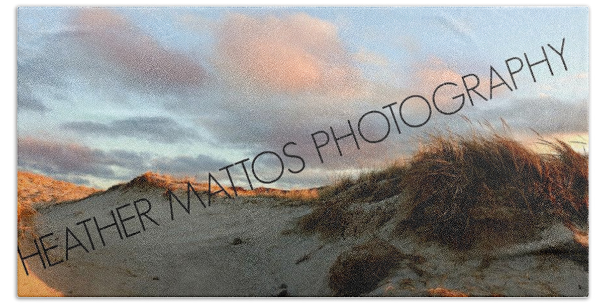Sand Dunes Bath Towel featuring the photograph Sand Dunes and Clouds by Heather M Photography