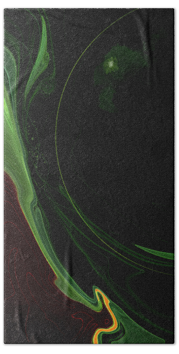 Abstract Bath Towel featuring the digital art Seance by Gina Harrison