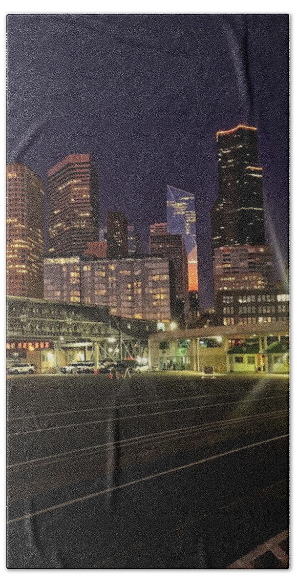Seattle Bath Towel featuring the photograph Seattle Skyline from Ferry Terminal by Jerry Abbott