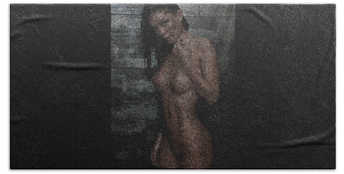 Vorotrans Bath Towel featuring the digital art Selene by Stephane Poirier