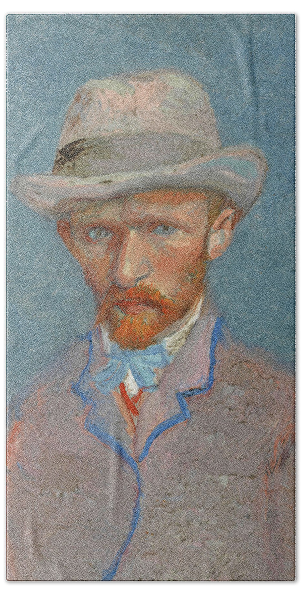 Vincent Van Gogh Hand Towel featuring the painting Self-Portrait - 2 by Vincent van Gogh