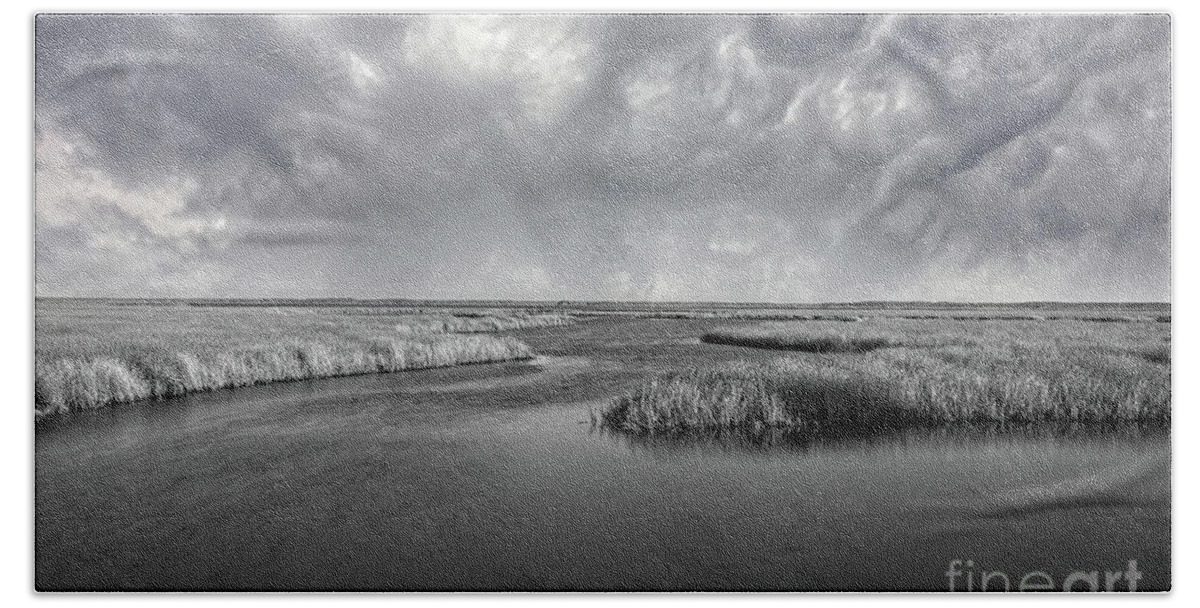 Landscape Bath Towel featuring the photograph Serenity Before The Storm by DB Hayes