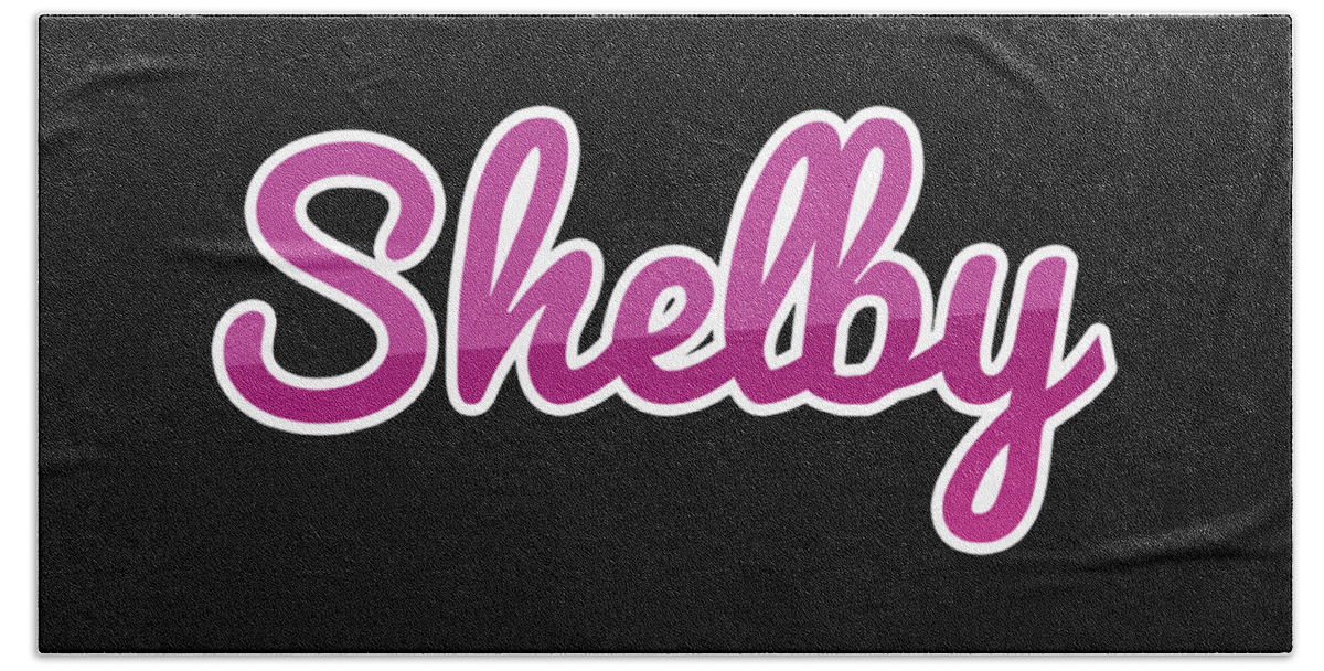 Shelby Hand Towel featuring the digital art Shelby #Shelby by TintoDesigns