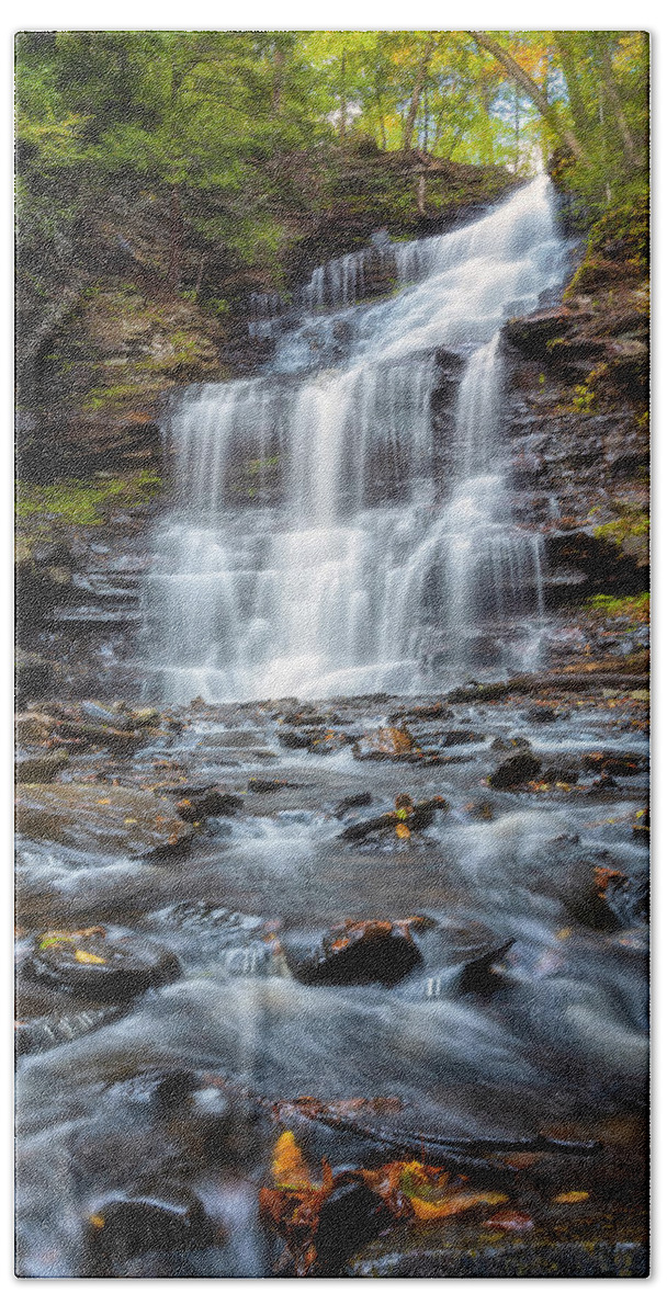 Silky Flow Hand Towel featuring the photograph Silky Flow by Russell Pugh