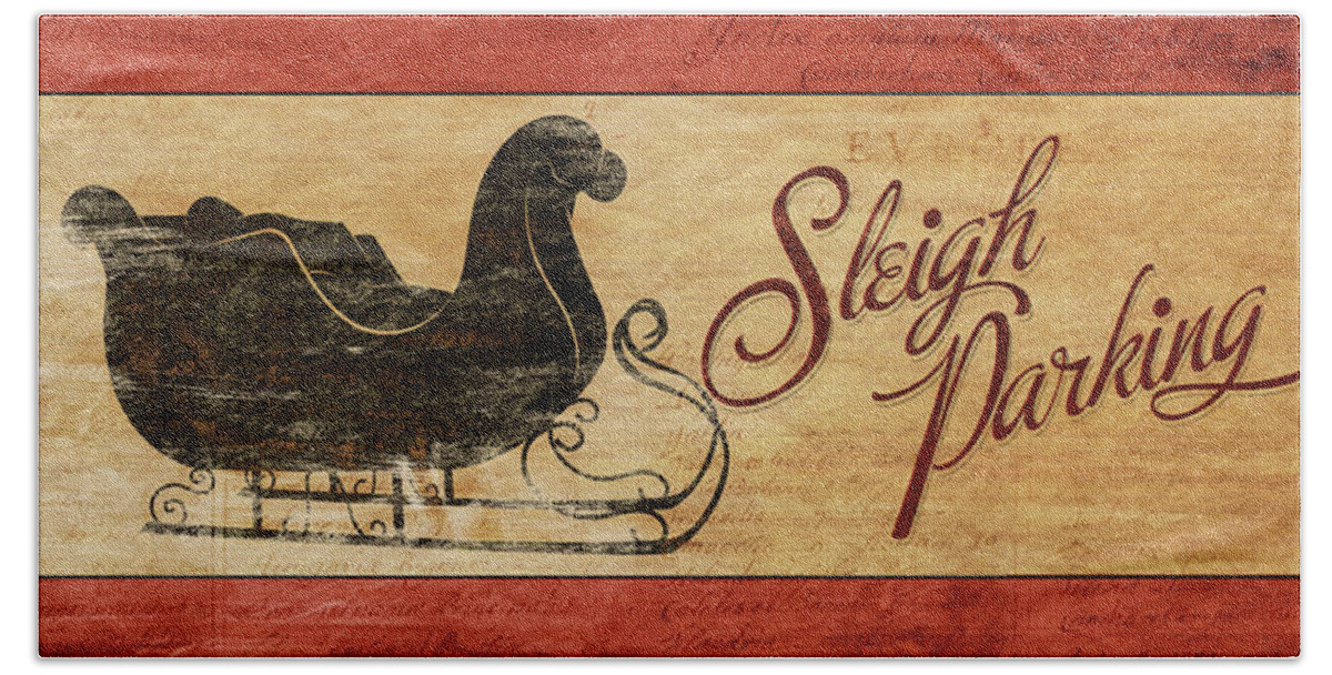 Sleigh Hand Towel featuring the digital art Sleigh Parking by Sd Graphics Studio