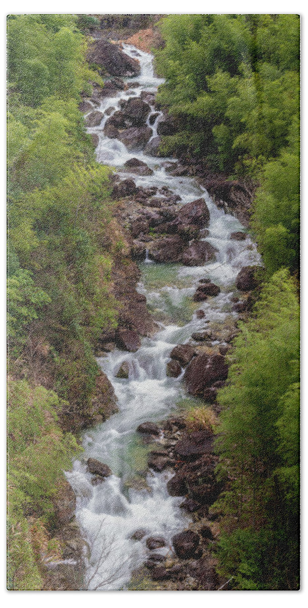 Cascade Bath Towel featuring the photograph Small Cascade 1x2 Vertical by William Dickman