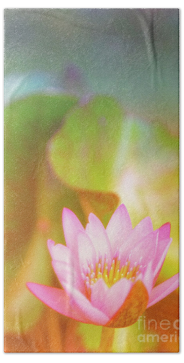 Pink Flower Hand Towel featuring the photograph Soft and Light 4 by Becqi Sherman