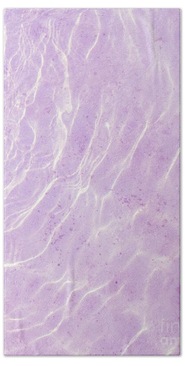 Color Hand Towel featuring the mixed media Soft Purple Pink Ocean Dream #1 #water #decor #art by Anitas and Bellas Art
