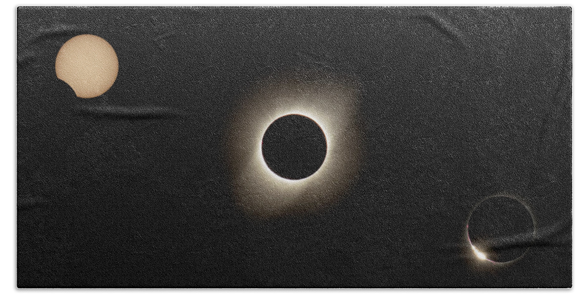 Eclipse Bath Sheet featuring the photograph Solar Eclipse Chile by Erika Valkovicova