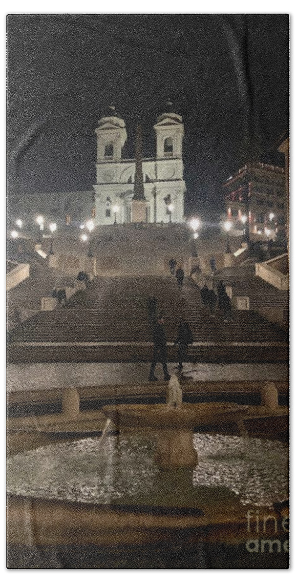 Rome Italy Hand Towel featuring the photograph Spanish Steps - Piazza Di Spagna Rome italy by Anthony Morretta