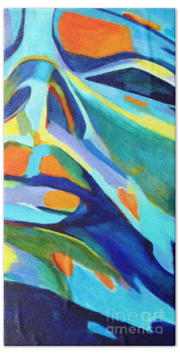 Affordable Original Paintings Bath Towel featuring the painting Speechless yearning by Helena Wierzbicki