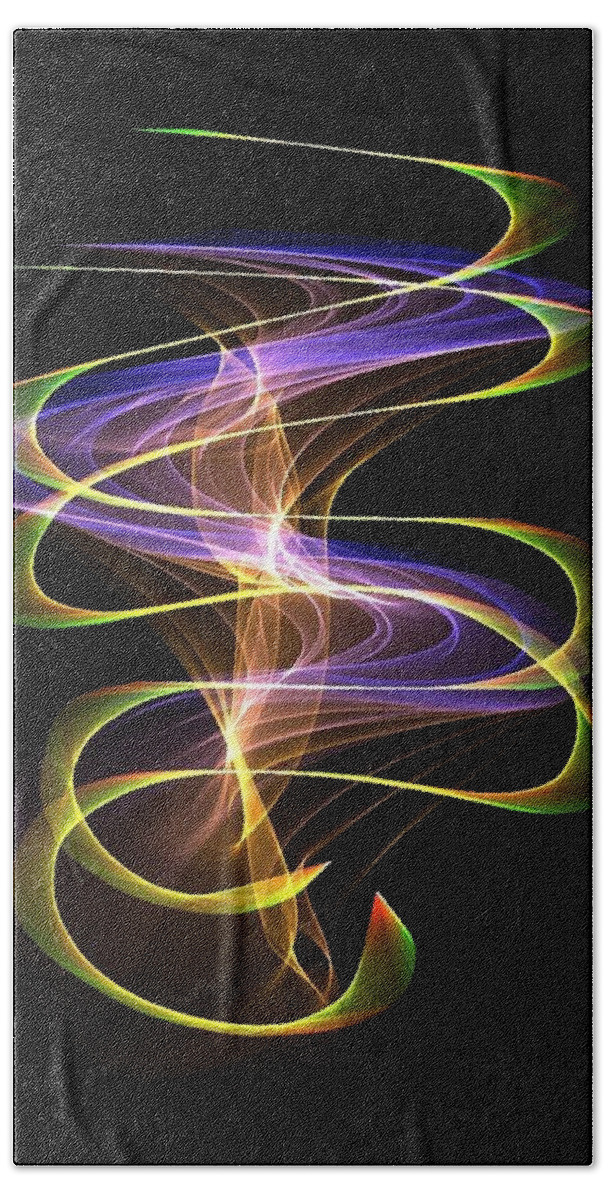  Bath Towel featuring the digital art Spiral of Light by SarahJo Hawes