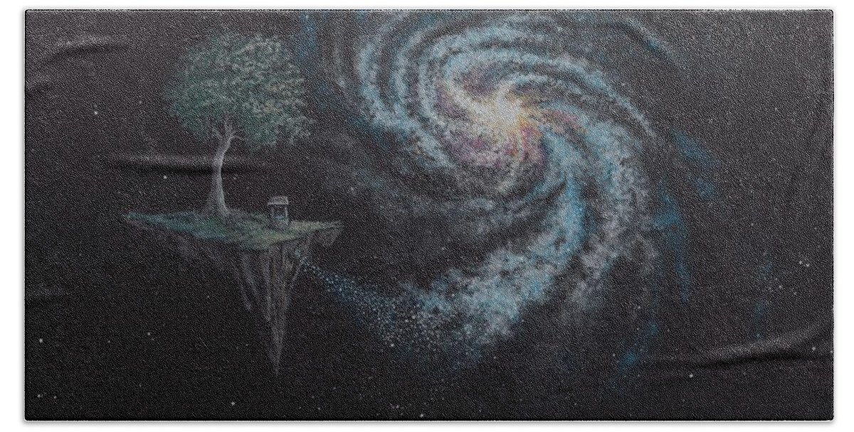 Star Bath Towel featuring the painting Starstuff by Michael Zawacki
