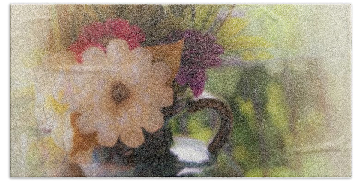 Flowers Hand Towel featuring the photograph Summer Bouquet by Diane Lindon Coy