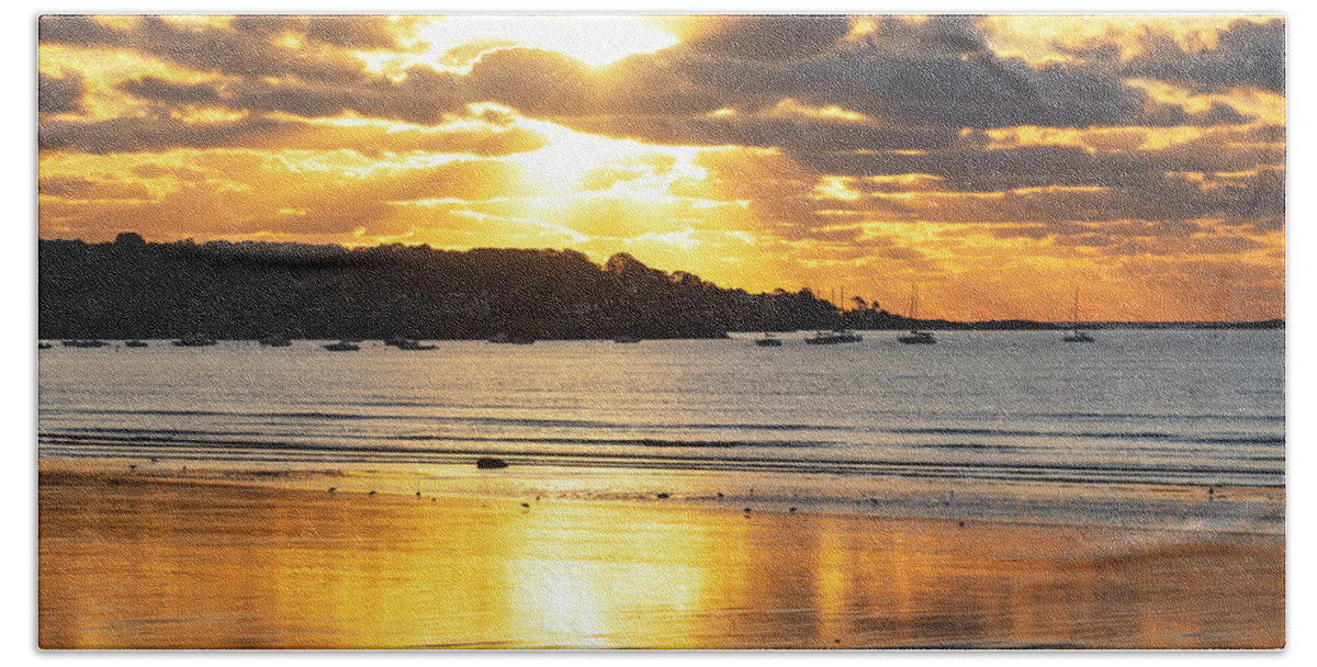 Lynn Bath Towel featuring the photograph Sunrise from Lynn Shore Drive Lynn MA North Shore by Toby McGuire