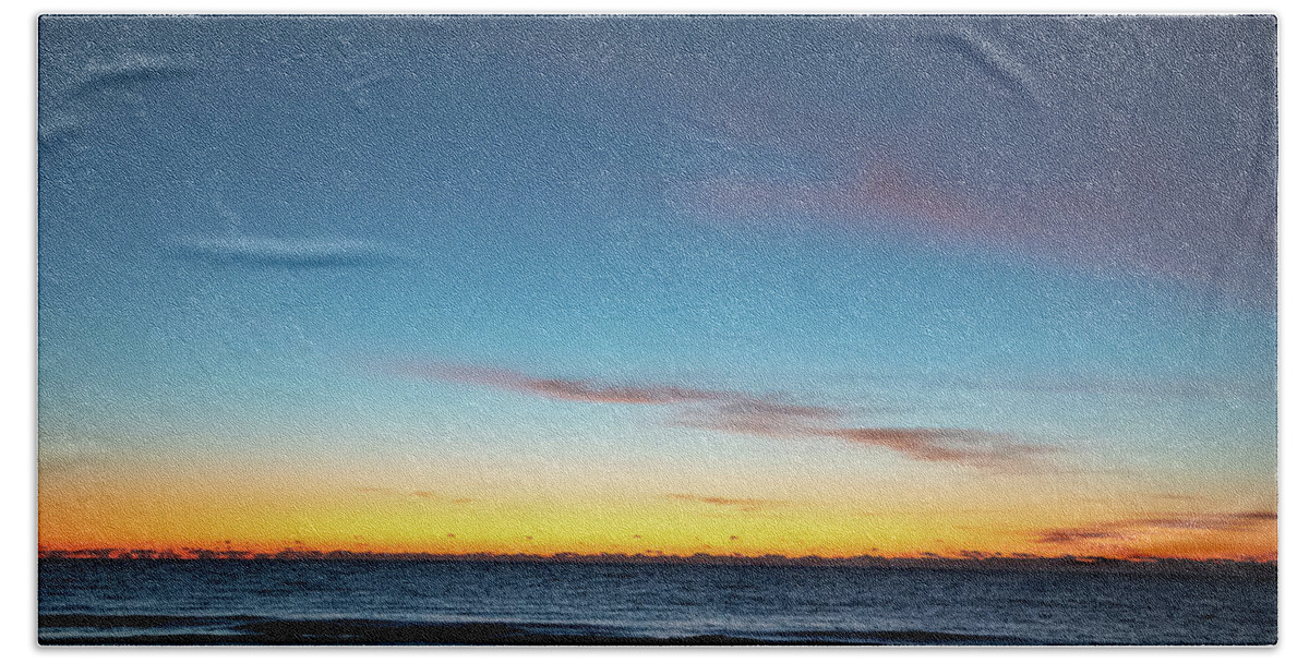 Blue Hand Towel featuring the photograph Sunrise Over Hilton Head No. 0264 by Dennis Schmidt