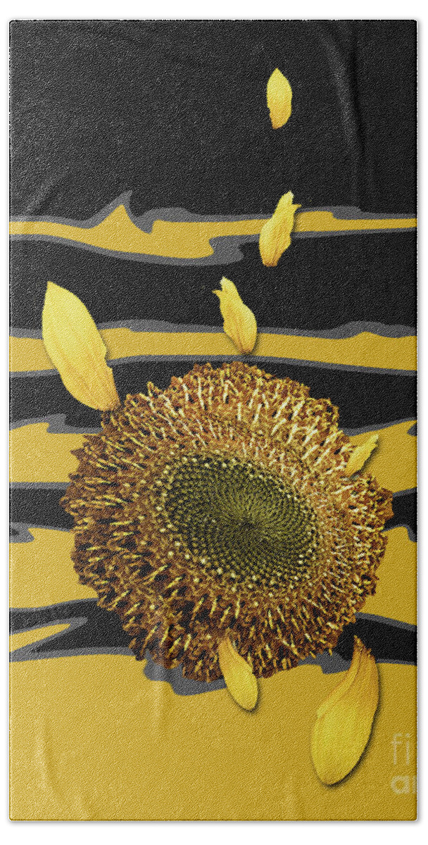 Digital Hand Towel featuring the digital art Sun's Flower by Fei A