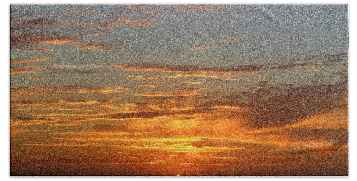 Sunset Hand Towel featuring the photograph Sunset by FD Graham