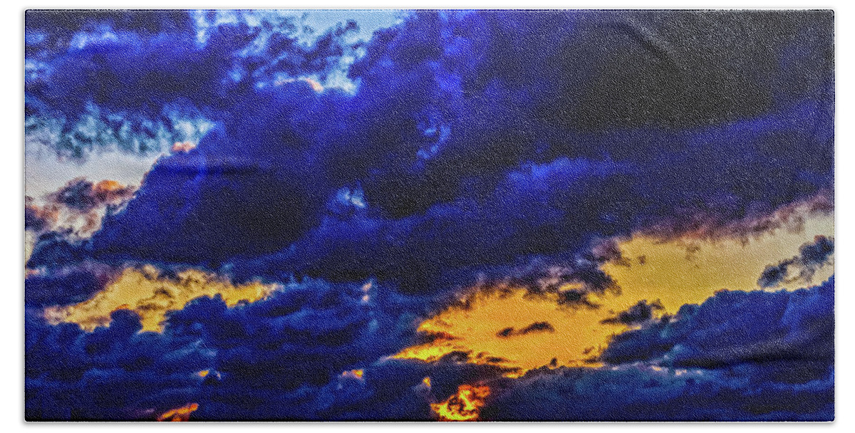 Fl Bath Towel featuring the photograph Sunset in St. Petersburg by Louis Dallara