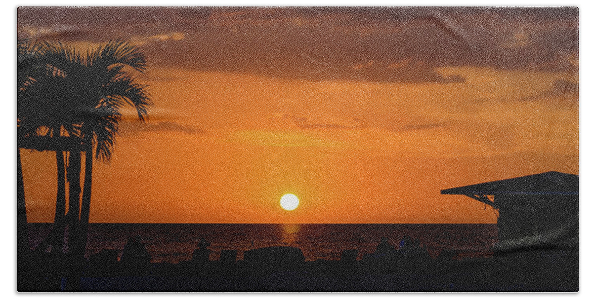 Florida Bath Towel featuring the photograph Sunset - St Pete Beach 2 by Frank Mari