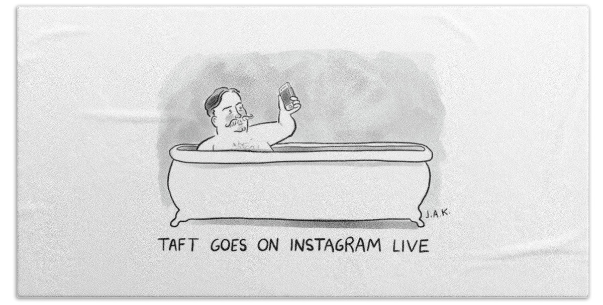Taft Goes On Instagram Bath Sheet