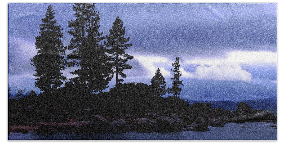 Lake Tahoe Storm Bath Towel featuring the photograph Tahoe Thunder Storm by Norma Brandsberg