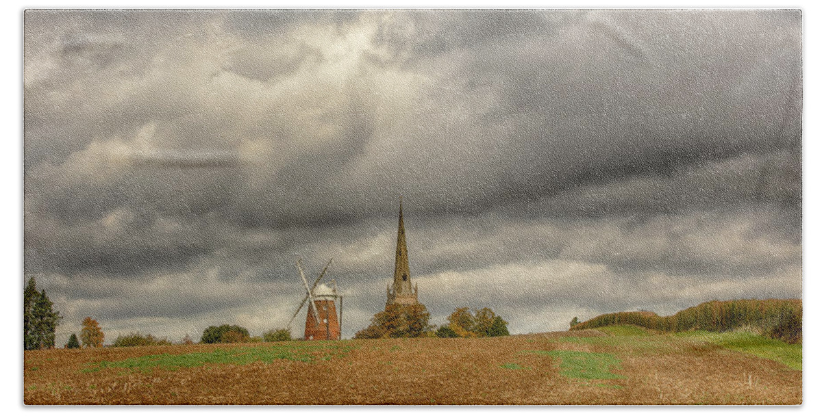Chriscousins Bath Towel featuring the photograph Thaxted - An English Countryside View by Chris Cousins