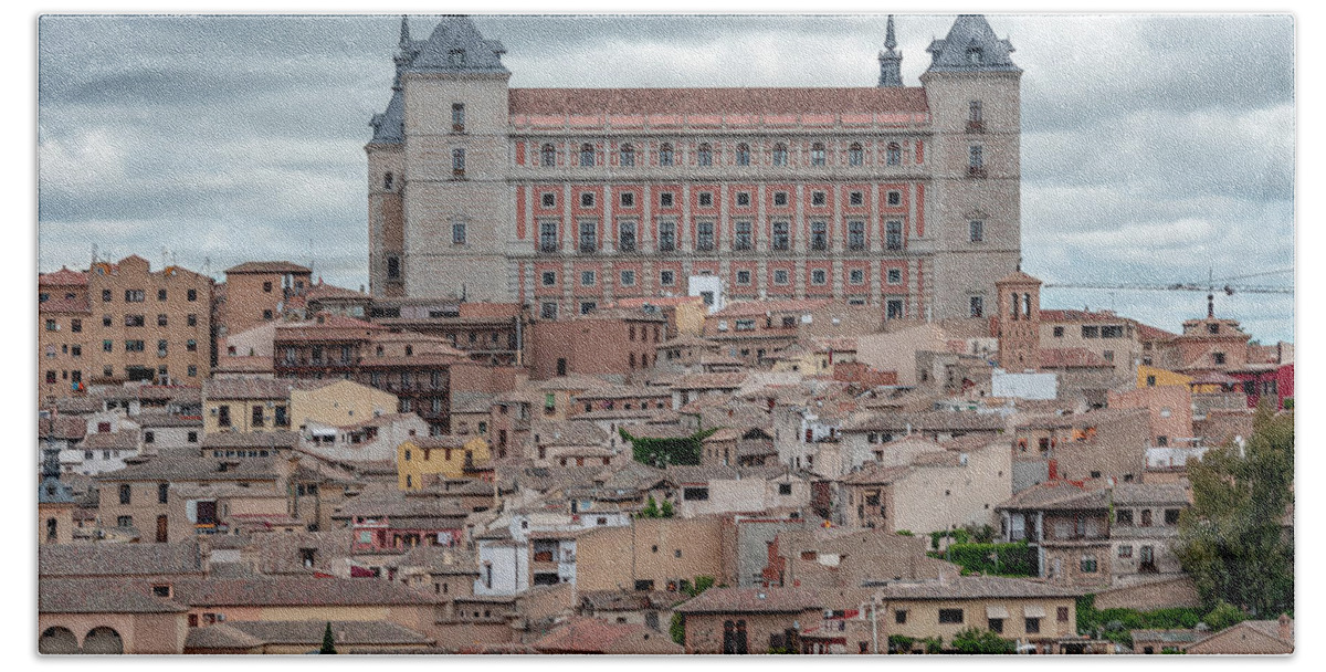 Alcázar Of Toledo Hand Towel featuring the photograph The Alcazar of Toledo by Douglas Wielfaert